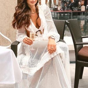 Brand new white cutout dress - Medium